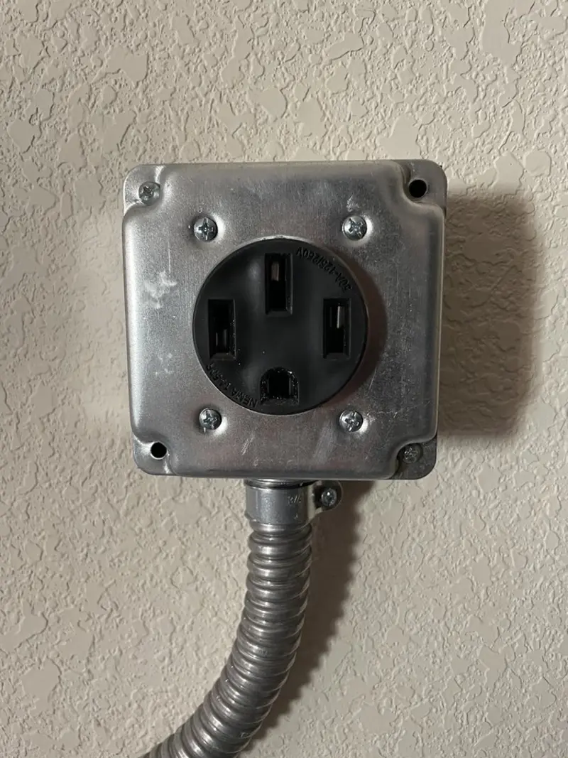 NEMA 14-50 outlet installed for Smart Home Electrical in Indianapolis